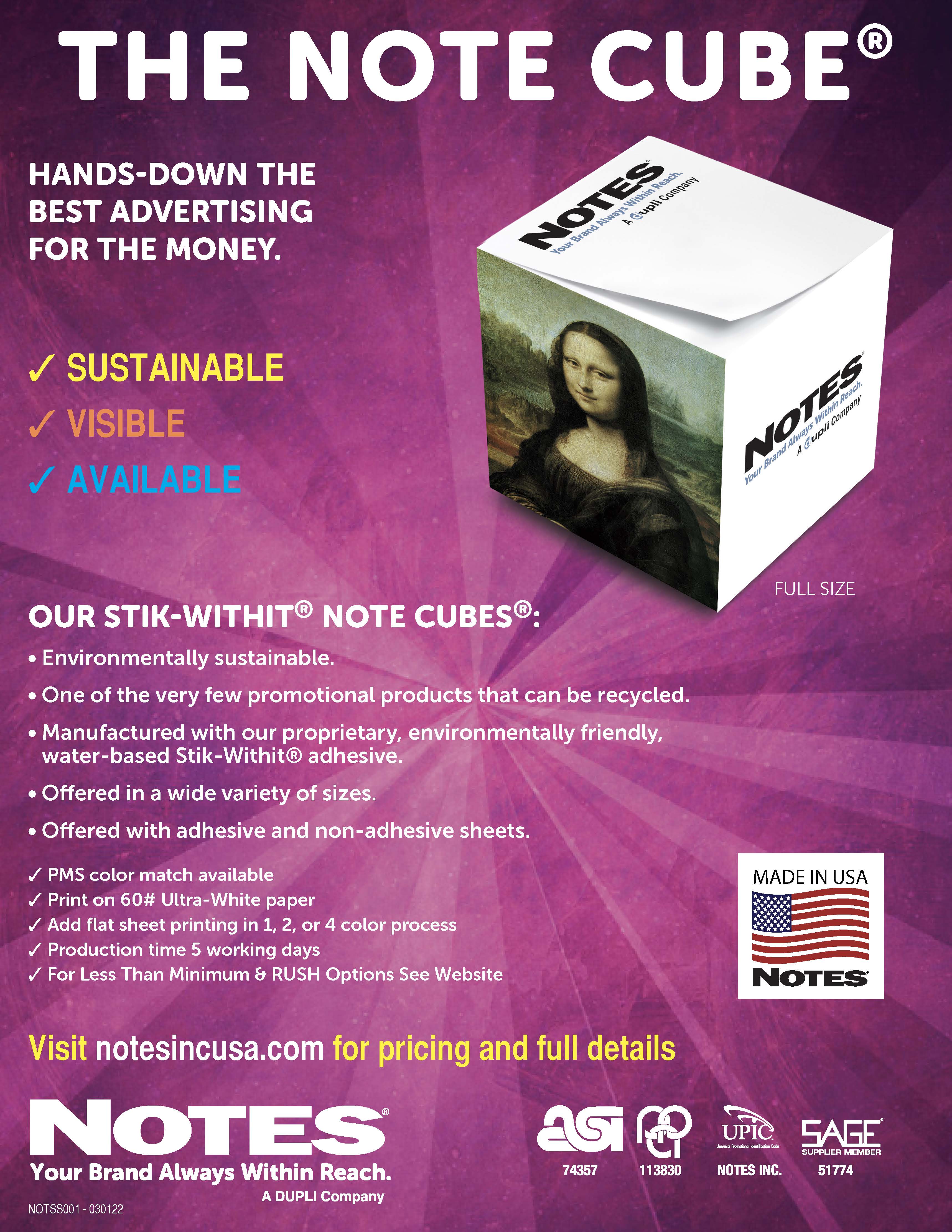 Note Cube® Branded Sales Sheet