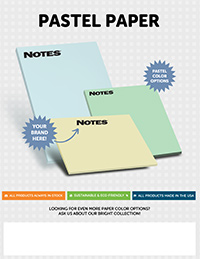 Pastel Sticky Notepads Unbranded Sales Sheet