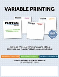 Variable Sticky Notepads Unbranded Sales Sheet