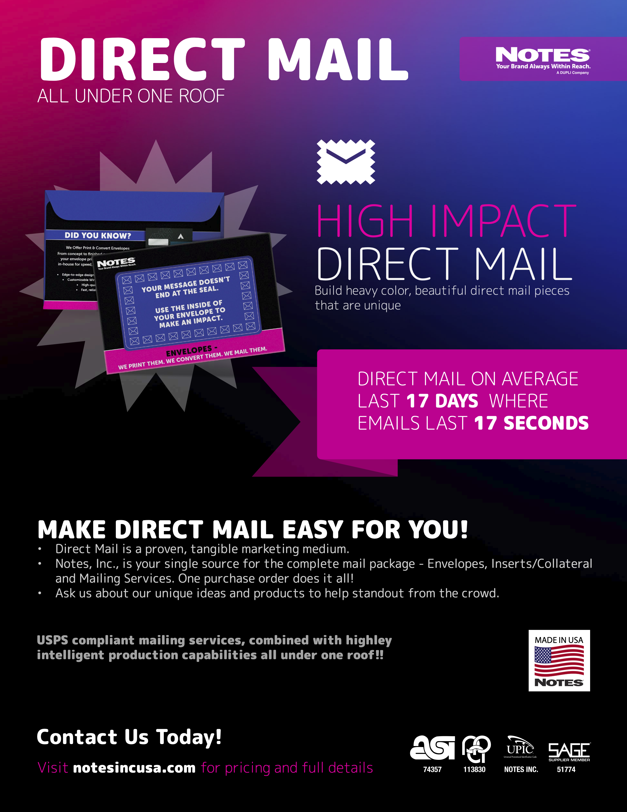 Direct Mail Branded Sales Sheet
