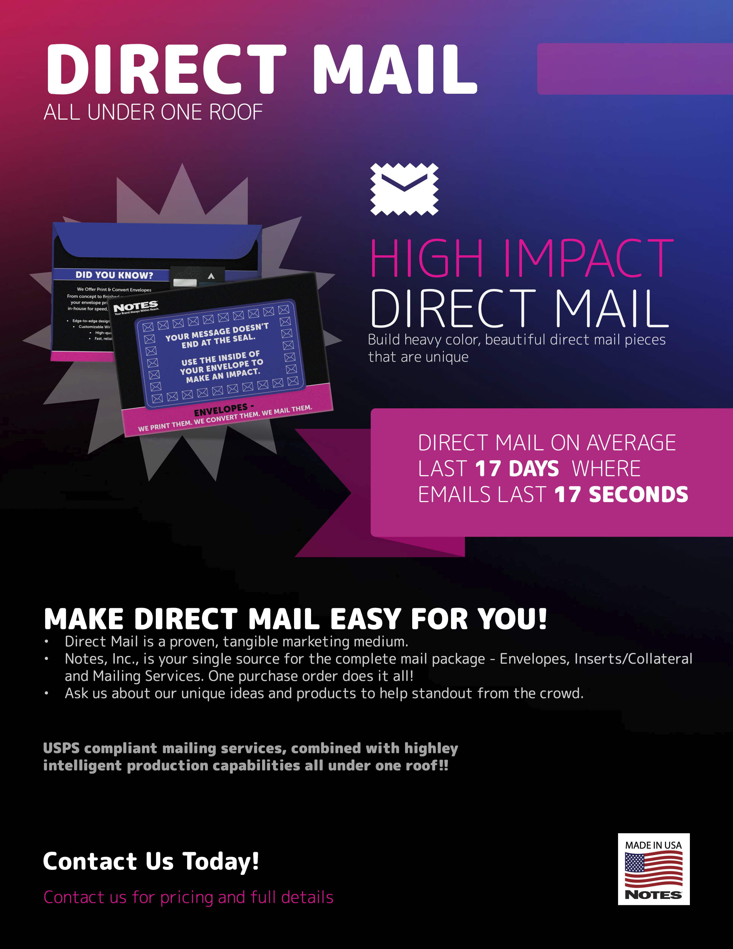 Direct Mail Unbranded Sales Sheet